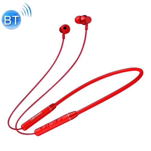 Original Lenovo QE03 Bluetooth 5.0 Neck-mounted Wireless Sports Bluetooth Earphone with Magnetic & Wire Control Function (Red)