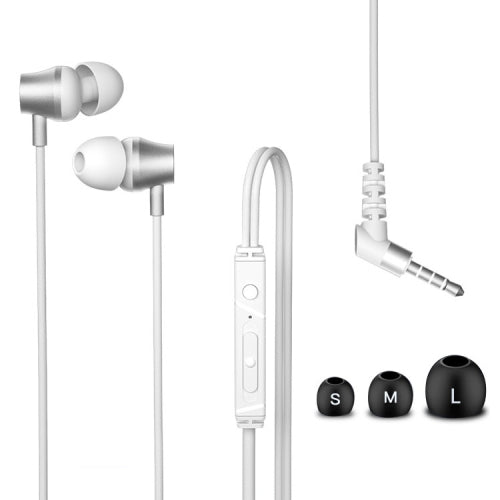 Original Lenovo QF320 3.5mm Plug In-ear Sliding Type Wire Control Stereo Earphone, Cable Length: 1.2m (White)