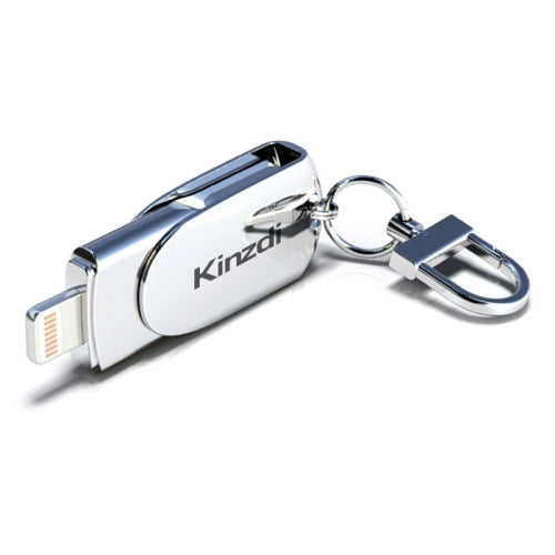 Kinzdi 32GB USB + 8 Pin Interface Metal Twister Flash U Disk (Silver)