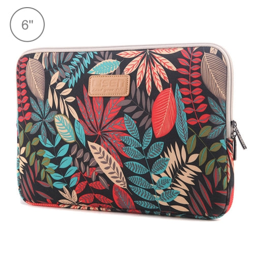 Lisen 6.0 inch Sleeve Case Colorful Leaves Zipper Briefcase Carrying Bag for Amazon Kindle(Black)