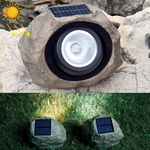 Solar Powered Simulated Stone Spotlight LED Light IP65 Waterproof Outdoor Garden Lawn Lamp