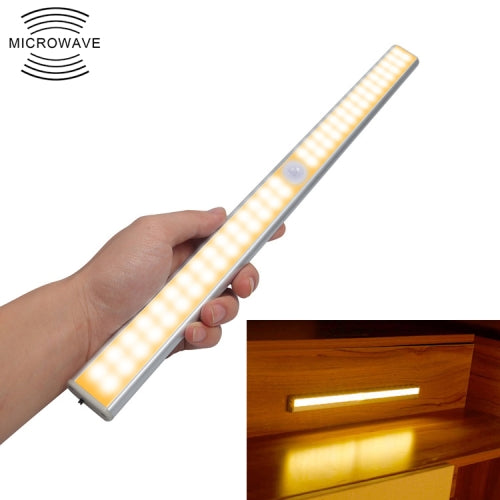 2.8W 40 LEDs Warm White Wide Screen Intelligent Human Body Sensor Light LED Corridor Cabinet Light, USB Charging Version