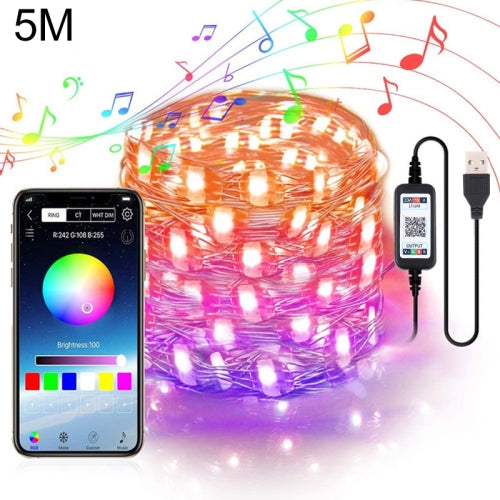 5m 50 LEDs USB Bluetooth Music RGB Light