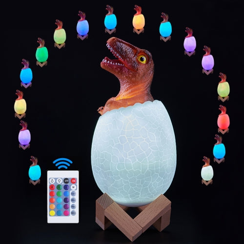 Raptor Shape Creative Touch 3D Decorative Night Light, 16-color Patting Remote Control Version