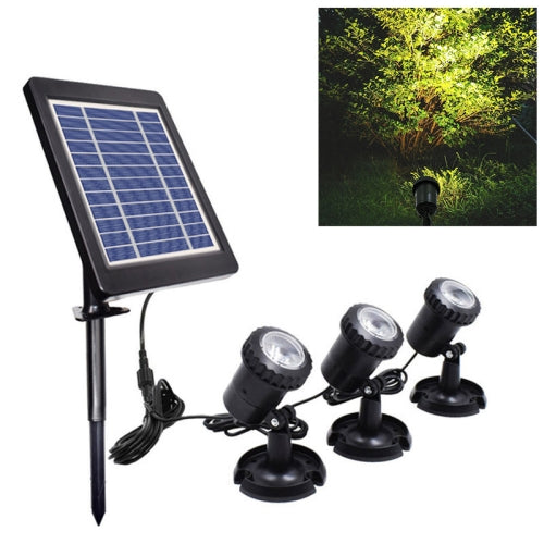 3 In 1 Warm Light Lawn Insertion Pool Diving Solar Spotlight