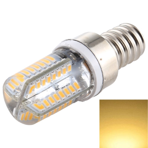 E12 SMD 3014 64 LEDs Dimmable LED Corn Light, AC 220V (Warm White)