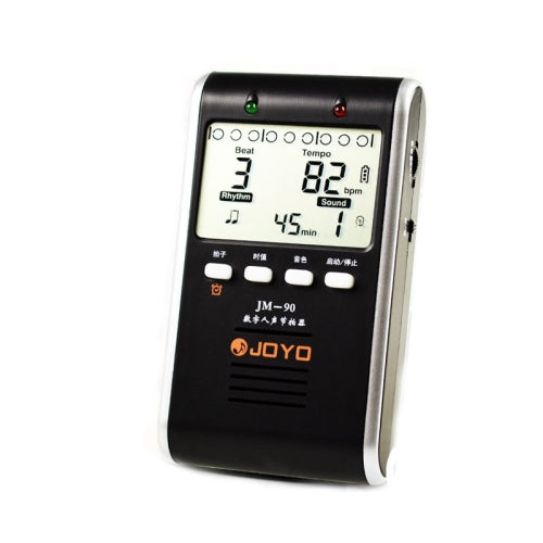 JOYO JM-90 Mini Portable Rechargeable Clip-on LED Indicator Electronic Digital Metronome Tone Generator Tuner for Guitar Violin Ukulele(Black)