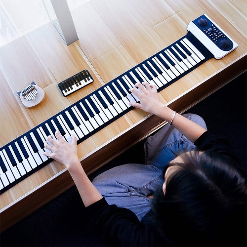 Vvave 61 Keys Hand Roll Electronic Piano (Black)