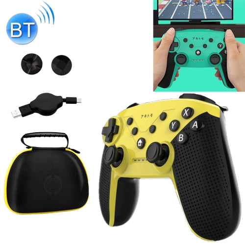 AKSW-126 For Switch NS Pro Wireless Bluetooth GamePad Game Handle Controller(Yellow)