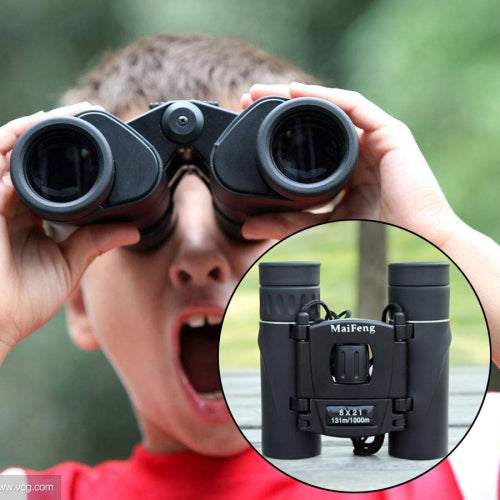 Maifeng 8x21 High Definition High Times Outdoor Mini Binoculars Telescope(Black)