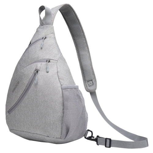 Outdoor Large Capacity Wear-Resistant Triangle Bag Slant Across Waterproof Single Shoulder Backpack (Grey)