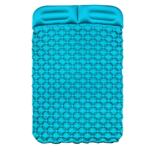 Ordinary Type Outdoor Camping Peripheral Inflatable Cushion Portable TPU Inflatable Double Bed, Size: 195 x 119 x 16cm(Peacock Blue)