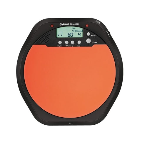 Electronic Dumb Combat Board Trainer Drum Exercise Metronome DS100(Black+Orange)