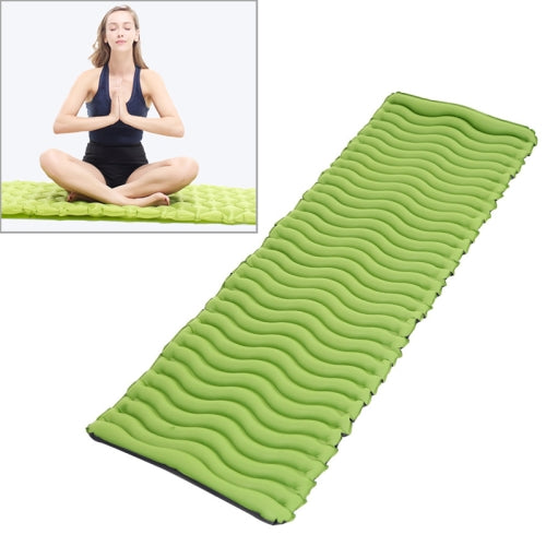 Outdoor Camping Inflatable Cushion Ultra Light TPU Air Mattress, Size: 190x57x5cm, Style: Wave (Green)