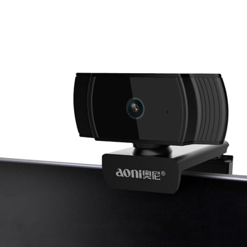 Aoni A20 FHD 1080P IPTV WebCam Teleconference Teaching Live Broadcast Computer Camera with Microphone (Black)