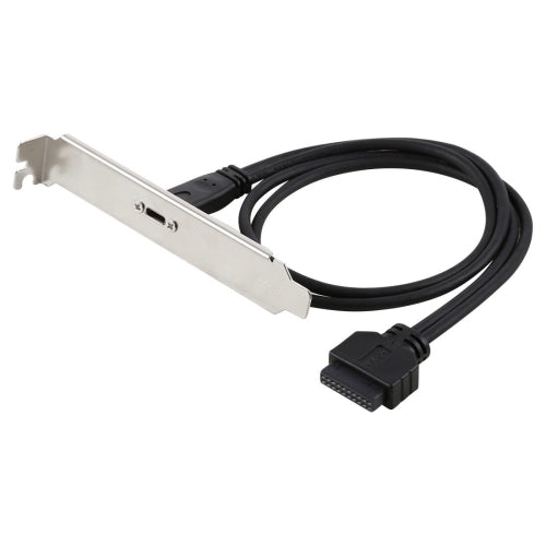 50cm USB-C / Type-C Female to USB 3.0 Motherboard 20 Pin Female Panel Expansion Bracket Mount Cable