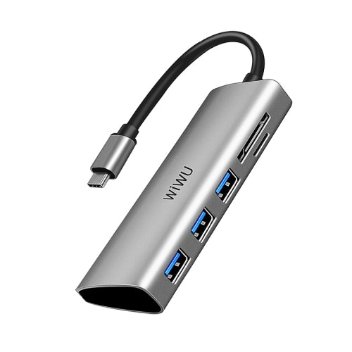 WIWU Alpha 532ST 5 In 1 Multi-function USB-C / Type-C HUB Adapter