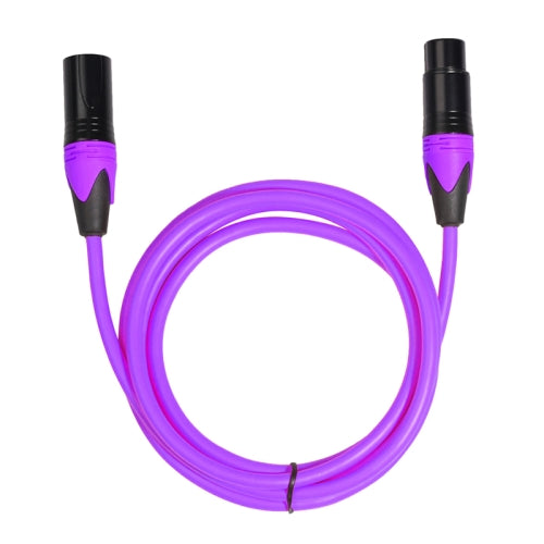 XRL Male to Female Microphone Mixer Audio Cable, Length: 1m (Purple)