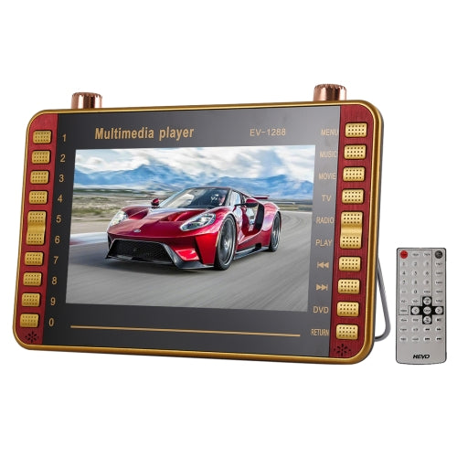 EV-1288 Portable EVD Multimedia Player Play-watching Machine with 9.8 inch HD LCD Screen & Remote Control