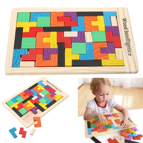 8 x 5 Educational Wooden Brain Games Toys 8 Color 5 Building Blocks