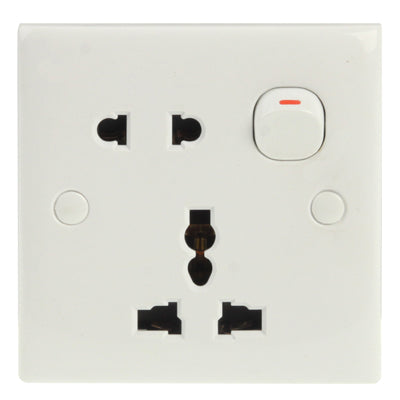 Electric Wall Switch and Socket, EU / AU / US Plug Socket with 1 Switch