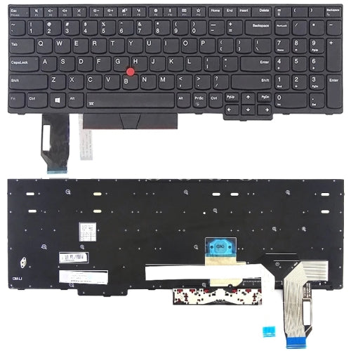 US Version Keyboard for Lenovo Thinkpad E580 E585 E590 E595 T590 P53S L580 L590 P52 P72 P53 P73 (Black)