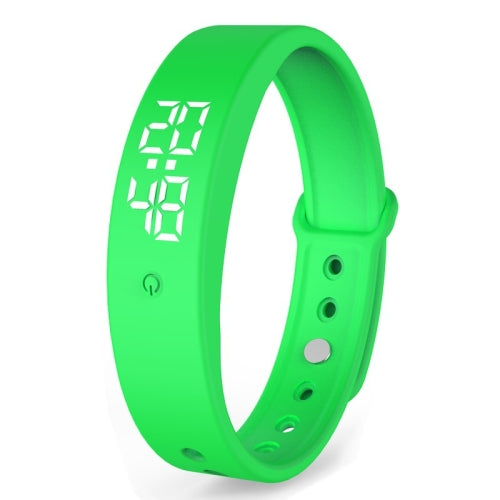 V9 0.96inch Color Screen Temperature Smart Watch IPX57 Waterproof,Support Automatic Temperature Measurement/Vibrate Alarm Clock/Timer(Green)