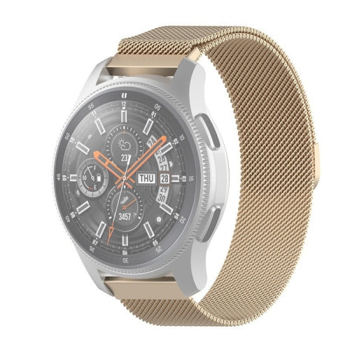 For Honor Magic Watch 2/Galaxy Active2 Milan Stainless Steel Mesh Strap 20MM(Champagne Gold)