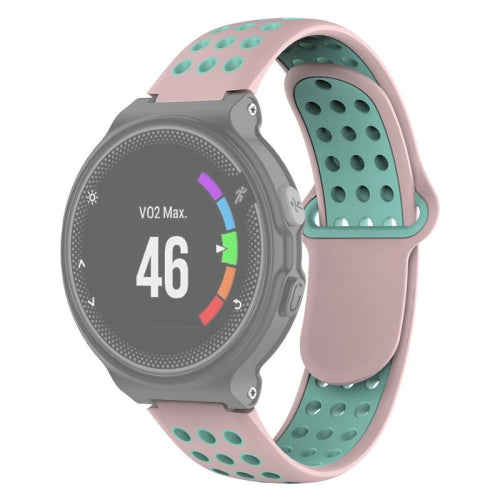 For Garmin Forerunner 220 / 230 / 235 / 630 / 620 / 735xt Silicone Strap(Pink green)