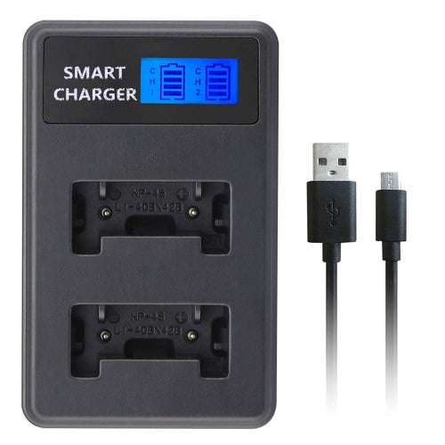 Smart LCD Display USB Dual Charger for LI-40B/42B/ Nikon EN-EL10/ Pentax D-LI63/LI108/ Ricoh DS-6365/ Fuji NP-45/ Casio NP-80/ Kodak K7006