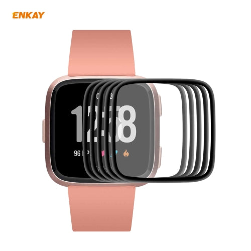 5 PCS For Fitbit Versa 3 / Fitbit Sense ENKAY Hat-Prince 3D Full Screen Soft PC Edge + PMMA HD Screen Protector Film