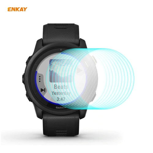 10 PCS For Garmin Forerunner 745 ENKAY Hat-Prince 0.2mm 9H 2.15D Curved Edge Tempered Glass Film