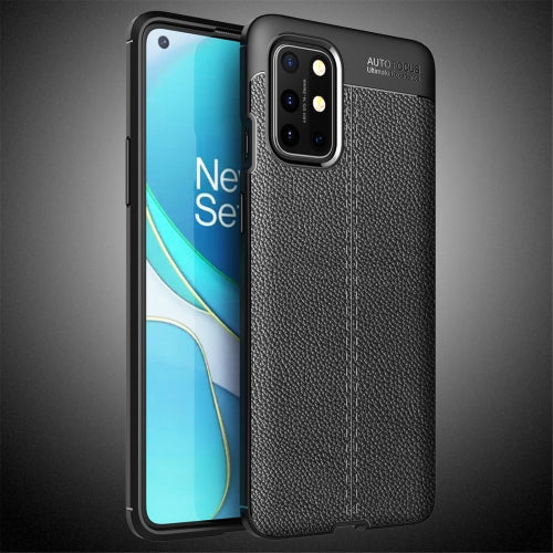 For OnePlus 8T Litchi Texture TPU Shockproof Case(Black)