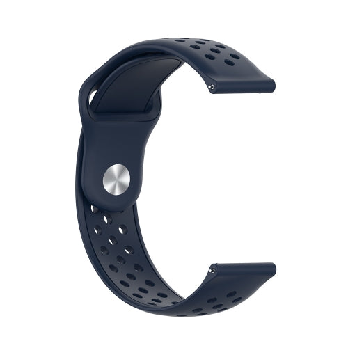 For Samsung Galaxy S3 / Galaxy Watch 46mm Vent Hole Silicone Watch Strap(Dark Blue)