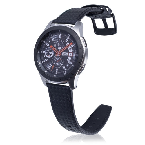 22mm For Huawei Watch GT2e GT2 46mm Carbon fiber leather strap(Black)