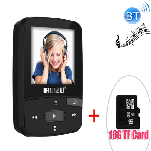 Original RUIZU X50 Sport Bluetooth MP3 Player 8gb Clip Mini with Screen Support FM,Recording,E-Book,Clock,Pedometer