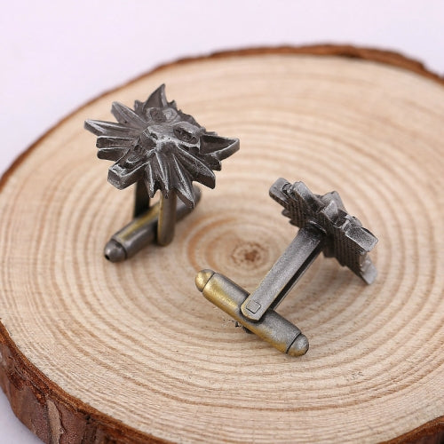 Wild Hunt Medallion wolf head Cufflinks