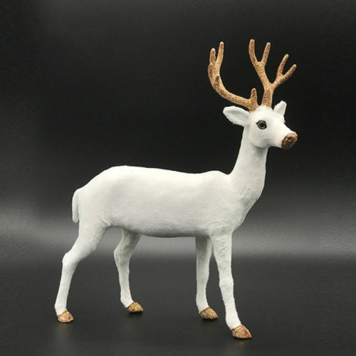 Simulation Deer Home Ornaments Plush Christmas Deer Doll Holiday Decorations, Size:15x15cm, Specification:Twist Head