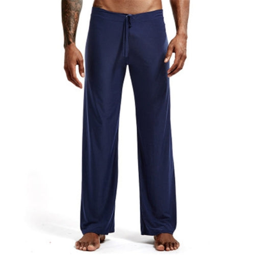 Comfortable Lounge Pants Homme Sleep Bottoms, Size:L (Royal blue)