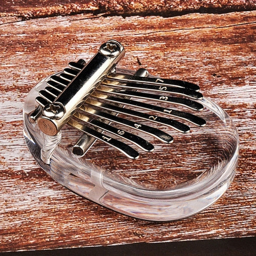 8-note Thumb Piano Mini Carimba Instrument(Transparent)