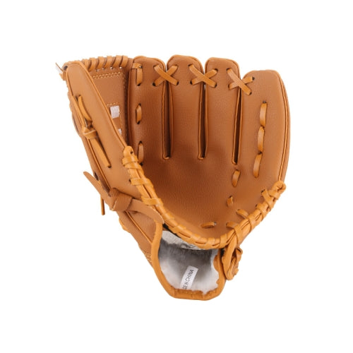 PVC Outdoor Motion Baseball Leather Baseball Pitcher Softball Gloves, Size:10.5 inch(Brown)