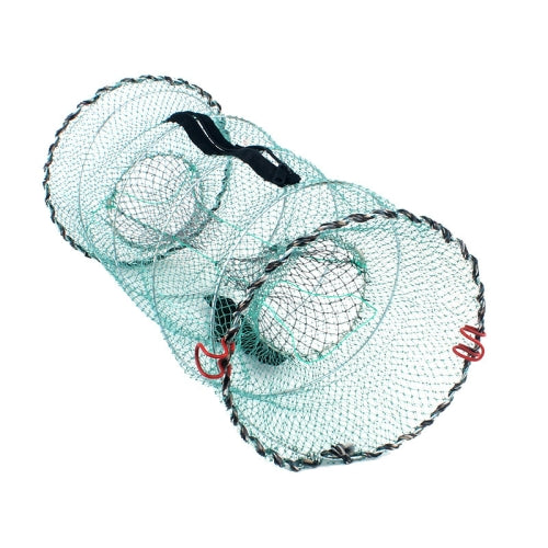 Spring Cage Fishing Net Automatic Folding Shrimp Cage Round Spring Fish Net(Encrypted Mesh Large)