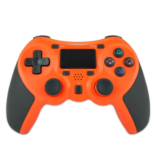 Rubberized Wireless Game Controller Bluetooth Handle for PS4 Host(Orange )