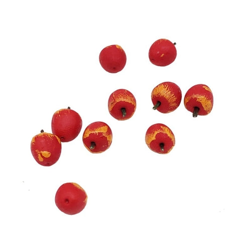 30 PCS / 3 Packs 1:12 Mini Doll House Kitchen Miniature Food Play Decoration Fruit Apple(Red)