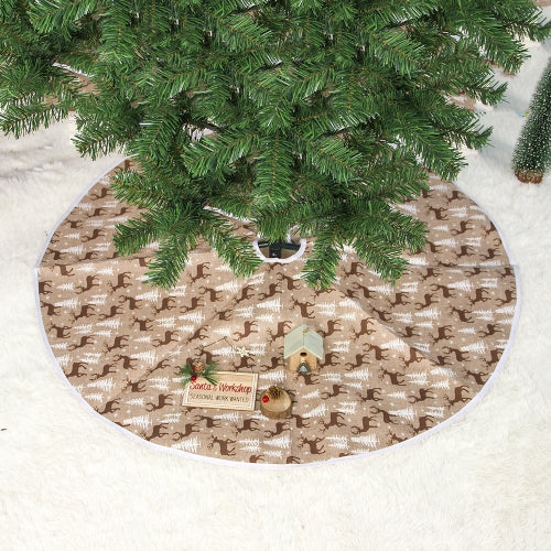 2 PCS Christmas Fabric Elk Print Christmas Tree Bottom Decorative Tree Skirt, Size:60cm