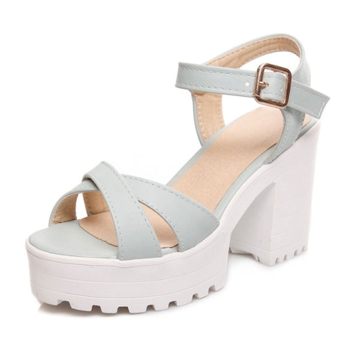 Platform Sandals High Heels Casual Shoes, Shoes Size:41(Blue )