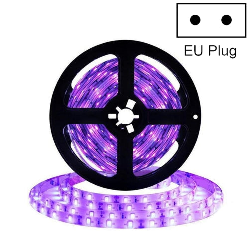 3528 SMD UV Purple Light Strip Epoxy LED Lamp Decorative Light Strip, Style:Bare Board 5m(EU Plug)