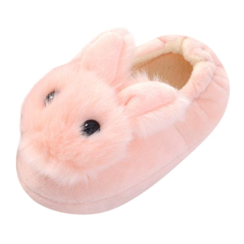 Winter Children Slippers for Boys Girls Slippers Kids Cartoon Shoes, Size:18(Pink)