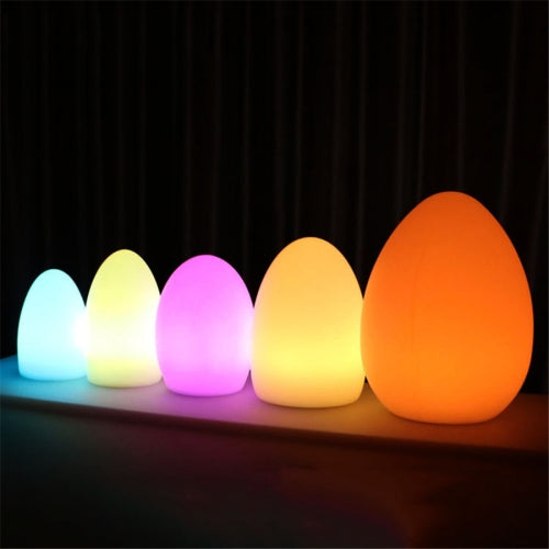 LED Outdoor Bar Table Lamp KTV Remote Control Colorful Charging Creative Decorative Egg-shaped Table Lamp, Size:22 x 28cm