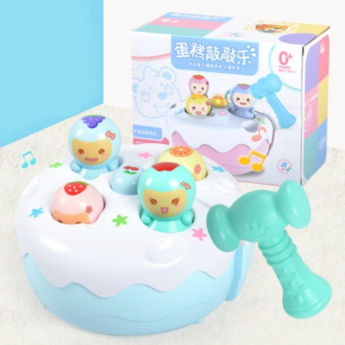 Cake Hitting Hamster Electric Game Machine Percussion with Music Baby Puzzle Children Toys(Light Green)